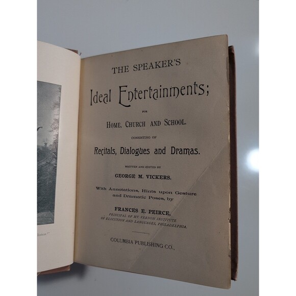 The Speaker’s Ideal Entertainment – 1892 Vickers & Peirce HC - Picture 9 of 12